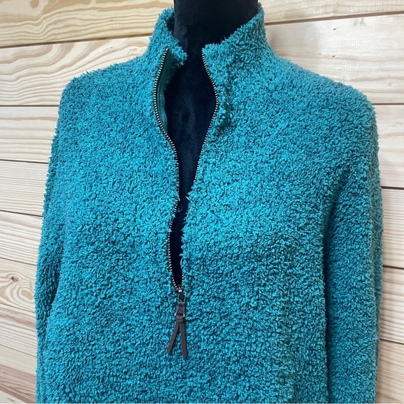 Natural Reflections Hunter Green Quarter Zip Sweater Jacket Pull Over Large - Picture 7 of 8